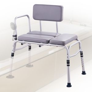 Banco de Ducha Portátil Ligero para Personas Mayores y Adultos con Discapacidad - Banco de Transferencia para Bañera con Asiento Acolchado, Soporta 500 lb - Product Image 5