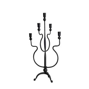 Candelabro de Metal Dorado de Lujo con Diseño de Enredadera Trenzada, de 5 Brazos, para Velas Cónicas, Centro de Mesa para Bodas de Lujo - Product Image 2