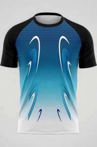 Camiseta Deportiva de Poliéster para Hombre, Nuevo Diseño, Color en Contraste, Manga Raglán, Transpirable, para Entrenamiento de Fútbol - Product Image 2