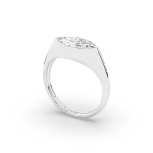 Anillo de Diamante de Laboratorio de 1.60Ct, Corte Marquesa Brillante, Oro de 10KT/14KT, Estilo Único, Banda Delgada y Ligera, Anillo de Promesa, Piedra Sostenible - Product Image 5