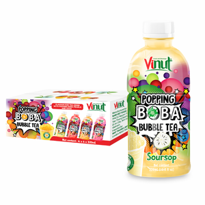 MOQ bajo y los mejores precios Bebida de jugo de frutas tropicales de té de burbujas Boba 330ml-Bebida de fábrica, Etiqueta Privada, Sa gratis - Product Image 1