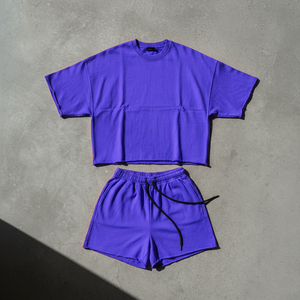 Ensemble décontracté d'été imprimé sur mesure 2 pièces : T-shirt à manches courtes pour femme et short d'été pour homme – Streetwear unisexe - Product Image 6