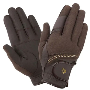 Custom Leather Horse Riding Gloves Premium Equestrian Grip Gloves Men Women Breathable Competition Training - Product Image 1