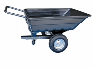 Chariot à benne basculante Caldwell, capacité 350 kg, remorque pour ferme et jardin - Roues en PU anti-crevaison de 16 pouces ou roues pneumatiques robustes à 4 plis - Product Image 4