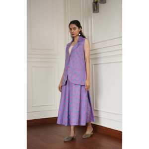 Conjunto de Falda de Sarga Lavender Love para Mujer de The Quince Life, Talla S - Product Image 3