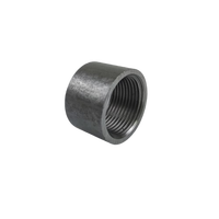 Raccord demi-tube noir 1/2 pouce