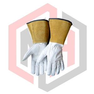 Gants de soudage TIG/MIG/Stick en cuir de vachette de haute qualité, 7 oz, 16 pouces de long, manchette longue, anti-chaleur, pour la lutte contre les incendies, gants de sécurité pour le travail - Product Image 2