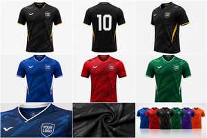 Maillots de baseball personnalisés de haute qualité à col en V, en forme d'éventail, respirants, grandes tailles, imprimés par transfert thermique, 100 % polyester - Product Image 5