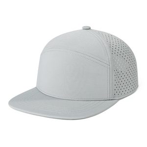 Casquette Snapback 6 Panneaux Gris Clair Respirante en Maille Ajustée Unisexe Décontractée pour Extérieur Printemps-Été Adulte - Product Image 2