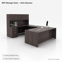 Table de direction de bureau MFC de taille standard, style élégant et simplicité, bureau de direction