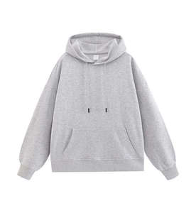 Ensemble sweat à capuche unisexe orange et jogging gris décontracté, coupe oversize, épais (500 g/m²) pour homme - Product Image 4