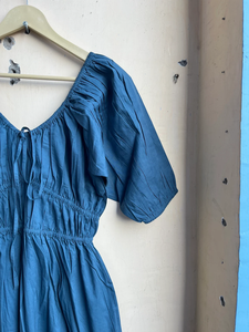 Vestido Midi Casual Verde para Mujer, Escote Corazón, con Estampado Floral, Tela de Algodón, Detalle Bordado y con Borlas - Product Image 4