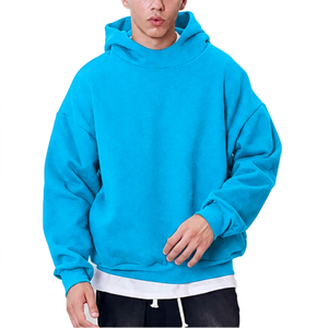 Sudadera con Capucha Extra Grande para Hombre, Color Sólido, Informal, de Felpa, Tejida, Manga Larga, para Otoño - Product Image 2