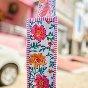 Bolsa de Mano Mini Acolchada Reutilizable Ecológica 100% Algodón con Opciones Personalizables Hecha a Mano en India - Product Image 3