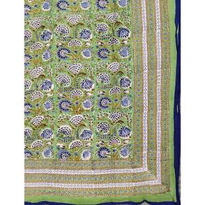 Edredón Reversible de Algodón 100% Estampado a Mano, Estilo Vintage, Ecológico, con Diseño Floral para Uso en el Hogar y Hoteles - Product Image 3