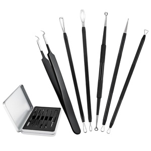 Professional Stainless Steel Blackhead Remover Kit Acne Extractor Pore Cleaning Facial Care <b>Tool</b> Set for Face and Nose - Product Image 1