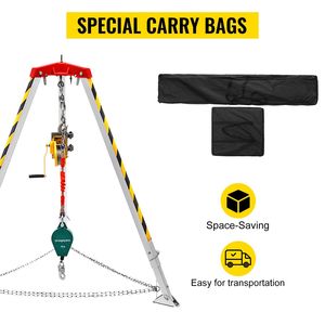 Kit de Rescate para Espacios Confinados con Cabrestante de 1800 lb, Patas de 8 pies, Cable de 98 pies y Trípode de Protección Contra Caídas de 32.8 pies - Product Image 6