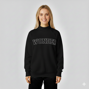 Customized Women Mockneck Long Sleeve Pullover Sweatshirt Winter Fleece Solid Color Modern Style Breathable Quick Dry <b>Drop</b> - Product Image 6