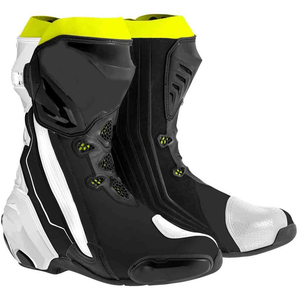Men's <b>Black</b> White Yellow Plus Size Flame-Retardant Leather Sportswear Motorcycle <b>Boots</b> Breathable Anti-UV Quick Dry All Seasons - Product Image 1