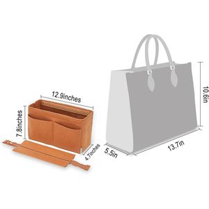 Organizer per Borsa On-the-Go 35 con Inserto Rimovibile in Feltro con Cerniera per Borsa e Cosmetici - Product Image 2