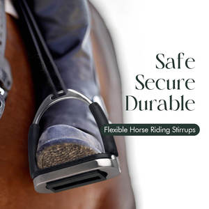 Estribos de Seguridad Ecuestres de Acero Inoxidable y Plástico, Reutilizables y Personalizables, 1 Par para Adultos, con Bisagras Flexibles para Montar a Caballo - Product Image 4