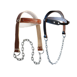 Factory Price Adjustable Anti-Slip <b>Leather</b> Head <b>Harness</b> for Weightlifting Gym Workout-Unisex <b>Leather</b> Head <b>Harness</b> With OEM - Product Image 6