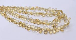 Cuentas de Citrino Natural Amarillo AAA, Forma de Pera Facetada, 5x7-7x10 MM, Cuentas de Citrino Facetadas de 16 Pulgadas - Product Image 2