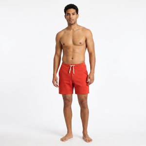<b>Men's</b> <b>Red</b> Solid Color Quick Dry Drawstring <b>Shorts</b> Mid Waist Casual Knitted Polyester <b>Short</b> <b>Shorts</b> - Product Image 3
