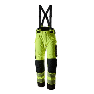 Pantalones de Trabajo con Tirantes Reflectantes Amarillos de Alta Visibilidad para Hombre, con Múltiples Bolsillos y Tirantes Ajustables - Product Image 1