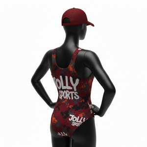 Maillot de bain athlétique pour femme, tissu polyester et élasthanne haute élasticité, respirant, séchage rapide, logo personnalisé. - Product Image 5