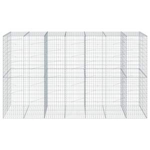 137,8 \ "x39.4 \" x78.7 \ "Cesta de gaviones de hierro galvanizado con cubierta Producto de paisajismo y cubierta - Product Image 3