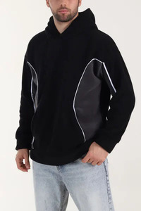 Sweat à capuche décontracté pour homme en molleton, doublure coton/polyester, imprimé numérique, teint uni, respirant, léger, manches longues, idéal pour l'hiver - Product Image 5