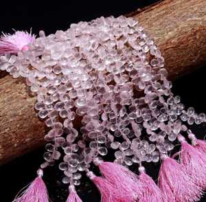 Cuentas Pulidas de Cuarzo Rosa Natural en Forma de Pera, Gema Rosa para Fabricación de Joyas, Proveedor Mayorista, Venta al por Mayor, Comercio Internacional B2B - Product Image 3