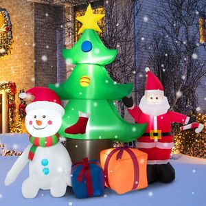 Albero di Natale Gonfiabile da 2,2 Metri con Babbo Natale Illuminato, Decorazione Natalizia da Esterno per Giardino - Product Image 3