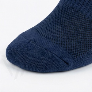 Crew <b>Socks</b> Solid Navy Blue 100% Cotton Breathable Knitted Regular Fit Adults Casual Daily Use Spring Season - Product Image 6