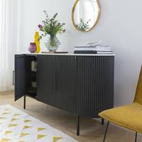 Buffet en métal et marbre blanc Vandana Radiant Stellar