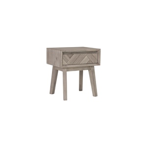 Modern Navara Ash Wooden 1 Drawer Bedside <b>Table</b> with Malaysian Oak Legs Nightstand <b>End</b> <b>Table</b> - Product Image 1