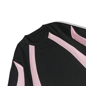 Drop Shoulder Casual Men's Summer Tee & Short <b>Set</b> <b>Knitted</b> 100% Cotton Customizable Logo & Colors - Product Image 6