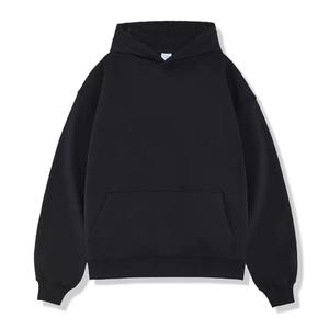 Sweat-shirt à capuche pour homme, coupe classique, couleur unie, coton French Terry, décontracté, pull d'automne avec poche avant - Product Image 3
