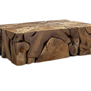 ARTERRA Luxury <b>Rustic</b> Natural Teak Root Slice Block <b>Table</b> Durable Handcrafted Artisan <b>Coffee</b> <b>Table</b> - Product Image 2