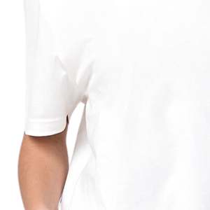 Camiseta Blanca Oversize de Algodón Suave para Mujer, Cuello Redondo, Largo a la Cadera, Ajuste Relajado, Estilo Casual Urbano, Top de Moda - Product Image 3