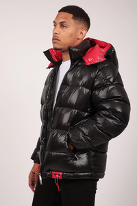 Veste matelassée à capuche ajustable avec logo personnalisé pour homme, veste matelassée en latex de haute qualité, veste matelassée d'hiver pour extérieur, veste matelassée durable - Product Image 3