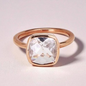 Cushion Faceted <b>Crystal</b> Quartz Gemstone Women <b>Ring</b> - Wholesale Gold Plated <b>Rings</b> - Handmade Bulk Price <b>Ring</b> - Product Image 2
