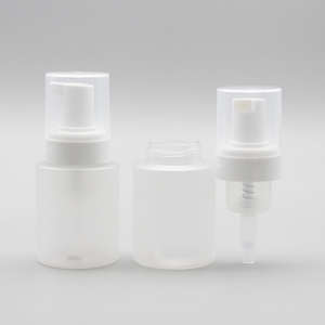 Flacon en mousse givrée transparente à bouchon plat, nouveau pulvérisateur à pompe pour soins de la peau, PET 50ml 100ml 150ml, emballage de haute qualité - Product Image 2