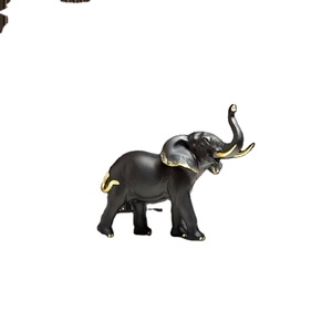 Modern Black and White <b>Elephant</b> Sculpture Decorative Animal Figurines Minimalist Resin <b>Ornaments</b> for Home Office Living Room - Product Image 3
