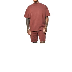 Custom Made Summer New Men Shorts <b>Sets</b> Short Sleeve T Shirt Shorts Solid Male Tracksuit <b>Set</b> Men's Brand Clothing 2 Pieces <b>Sets</b> - Product Image 2