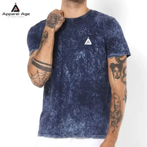 T-shirt ample imprimé respirant style streetwear délavé à l'acide pour homme – Vente chaude – 100 % coton léger – T-shirts délavés à l'acide pour homme - Product Image 1