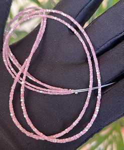Perles en diamant rose naturel en gros, micro-facettées, carrées, 1,5 mm-2,2 mm, brin de 14 pouces, pour la fabrication de bijoux en vrac - Product Image 2