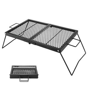 Grille de camping pliable robuste de 24 pouces en acier, équipement compact pour foyer de camping - Product Image 1