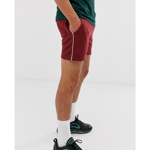 Men's Maroon Cotton High Street Mid Elastic Waist Solid Casual <b>Quick</b> <b>Dry</b> Breathable <b>Shorts</b> - Product Image 4